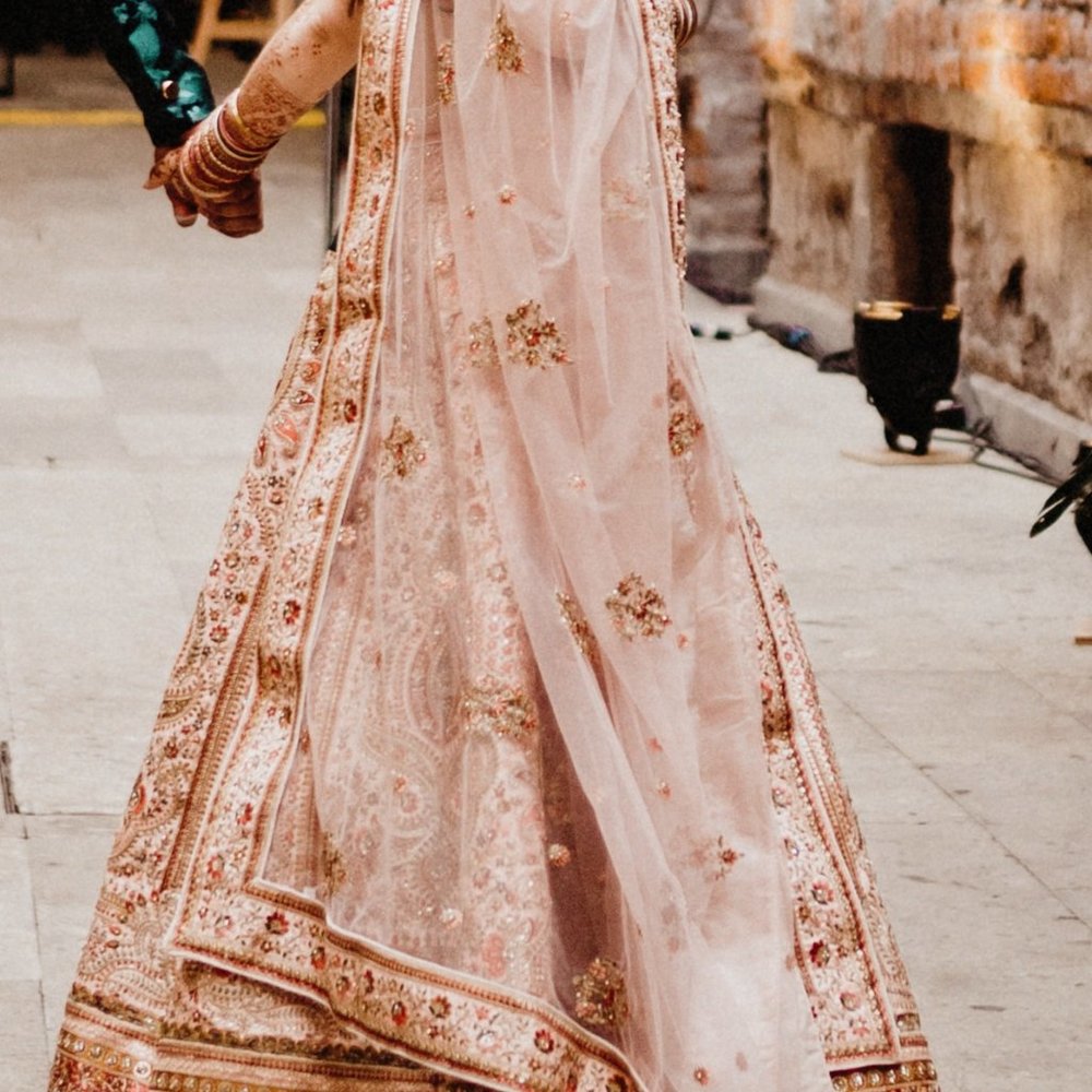Gorgeous Lehenga Emerald Green Blouse and Dupatta- Perfect for Mehendi/Sangeet
